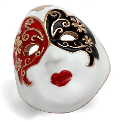 Anillos Para Mujer Color Oro Rojo de 316L Acero Inoxidable con Epoxy en Multicolor Forio - Jewelry Store by Erik Rayo