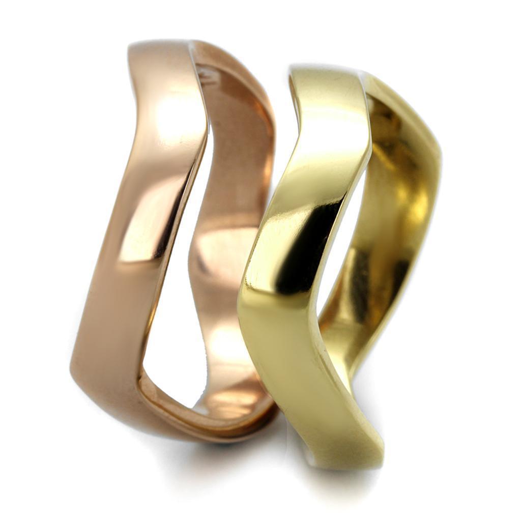 Anillos Para Mujer Color Oro Rojo de 316L Acero Inoxidable Sin Piedra Benevento - Jewelry Store by Erik Rayo