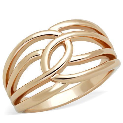 Anillos Para Mujer Color Oro Rojo de 316L Acero Inoxidable Sin Piedra Cento - Jewelry Store by Erik Rayo