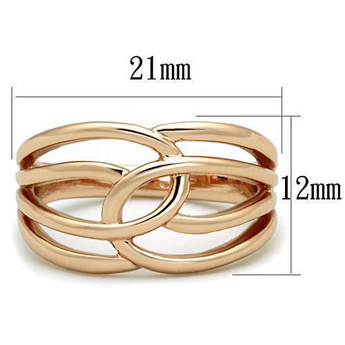 Anillos Para Mujer Color Oro Rojo de 316L Acero Inoxidable Sin Piedra Cento - Jewelry Store by Erik Rayo