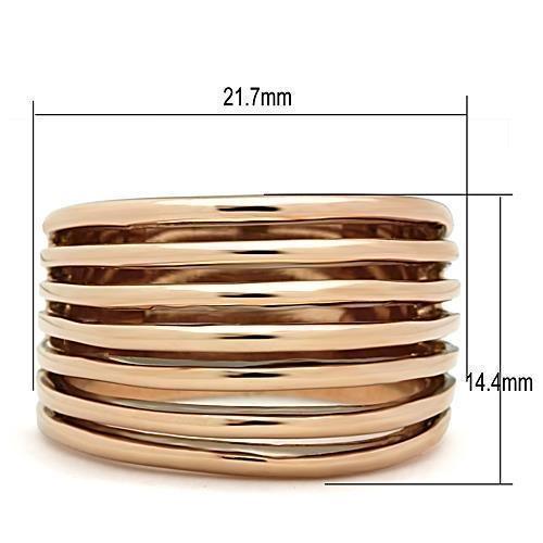 Anillos Para Mujer Color Oro Rojo de 316L Acero Inoxidable Sin Piedra Fondi - Jewelry Store by Erik Rayo