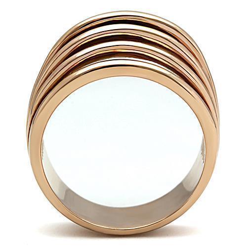 Anillos Para Mujer Color Oro Rojo de 316L Acero Inoxidable Sin Piedra Fondi - Jewelry Store by Erik Rayo