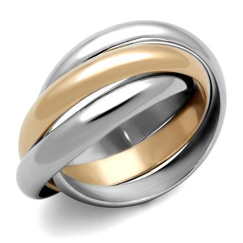 Anillos Para Mujer Color Oro Rojo de 316L Acero Inoxidable Sin Piedra TK1670 - Jewelry Store by Erik Rayo