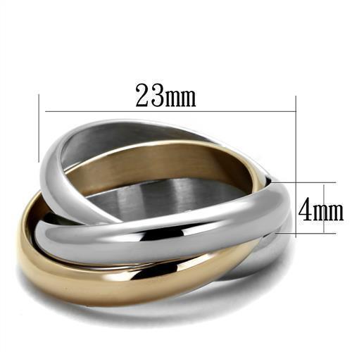 Anillos Para Mujer Color Oro Rojo de 316L Acero Inoxidable Sin Piedra TK1670 - Jewelry Store by Erik Rayo