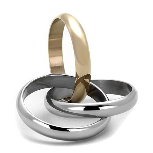Anillos Para Mujer Color Oro Rojo de 316L Acero Inoxidable Sin Piedra TK1670 - Jewelry Store by Erik Rayo