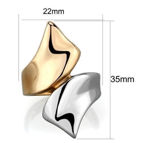 Anillos Para Mujer Color Oro Rojo de 316L Acero Inoxidable Sin Piedra TK1793 - Jewelry Store by Erik Rayo