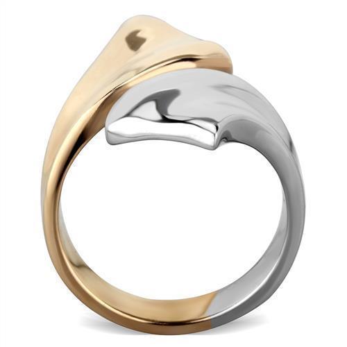 Anillos Para Mujer Color Oro Rojo de 316L Acero Inoxidable Sin Piedra TK1793 - Jewelry Store by Erik Rayo