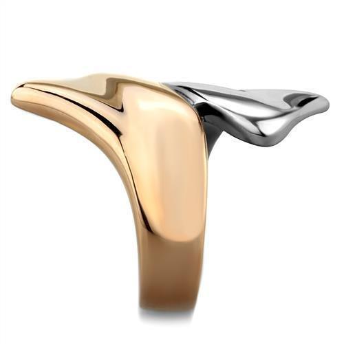 Anillos Para Mujer Color Oro Rojo de 316L Acero Inoxidable Sin Piedra TK1793 - Jewelry Store by Erik Rayo