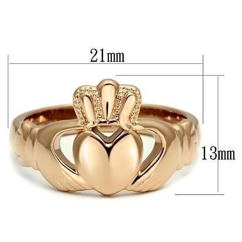Anillos Para Mujer Color Oro Rojo de 316L Acero Inoxidable Sin Piedra Udine - Jewelry Store by Erik Rayo