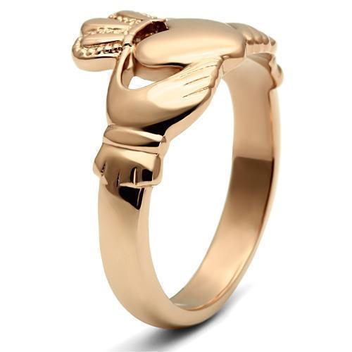 Anillos Para Mujer Color Oro Rojo de 316L Acero Inoxidable Sin Piedra Udine - Jewelry Store by Erik Rayo
