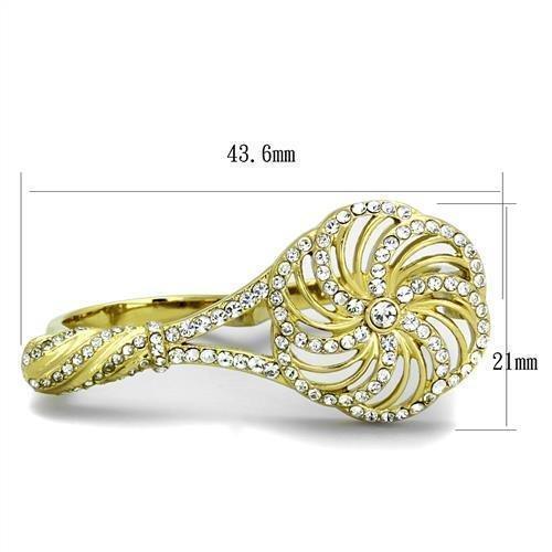 Anillos Para Mujer Color Plata de 316L Acero Inoxidable 316L Stainless Steel Ring con Diamante Zirconia Cubica Capua - Jewelry Store by Erik Rayo