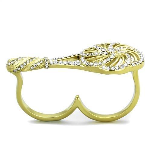 Anillos Para Mujer Color Plata de 316L Acero Inoxidable 316L Stainless Steel Ring con Diamante Zirconia Cubica Capua - Jewelry Store by Erik Rayo
