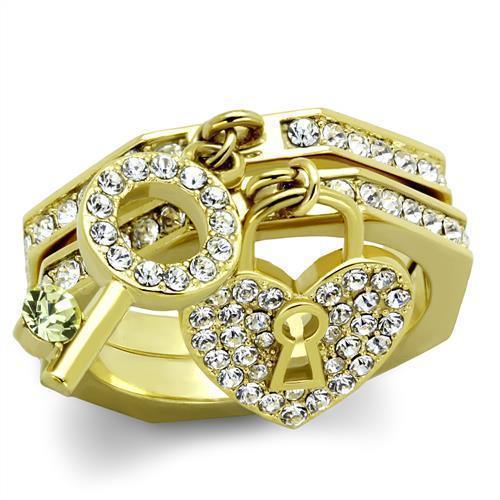 Anillos Para Mujer Color Plata de 316L Acero Inoxidable 316L Stainless Steel Ring in Citrino Amarillo - Jewelry Store by Erik Rayo