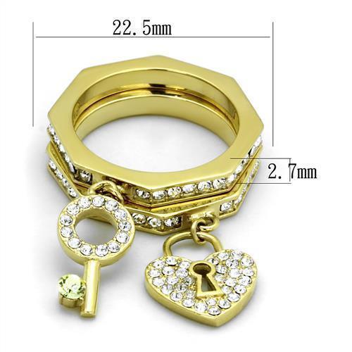 Anillos Para Mujer Color Plata de 316L Acero Inoxidable 316L Stainless Steel Ring in Citrino Amarillo - Jewelry Store by Erik Rayo