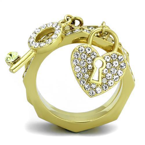 Anillos Para Mujer Color Plata de 316L Acero Inoxidable 316L Stainless Steel Ring in Citrino Amarillo - Jewelry Store by Erik Rayo