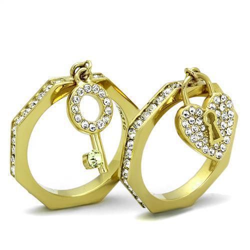 Anillos Para Mujer Color Plata de 316L Acero Inoxidable 316L Stainless Steel Ring in Citrino Amarillo - Jewelry Store by Erik Rayo