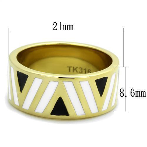 Anillos Para Mujer Color Plata de 316L Acero Inoxidable 316L Stainless Steel Ring with Epoxy Multi Color Caserta - Jewelry Store by Erik Rayo