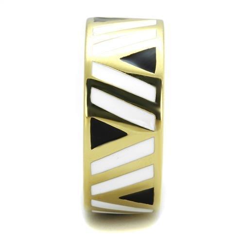 Anillos Para Mujer Color Plata de 316L Acero Inoxidable 316L Stainless Steel Ring with Epoxy Multi Color Caserta - Jewelry Store by Erik Rayo