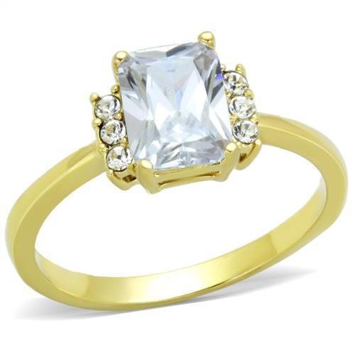 Anillos Para Mujer Color Plata de 316L Acero Inoxidable con Diamante Zirconia Cubica Arpino - Jewelry Store by Erik Rayo
