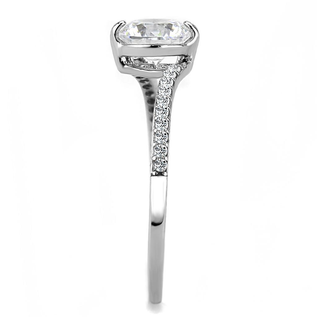 Anillos Para Mujer Color Plata de 316L Acero Inoxidable con Diamante Zirconia Cubica DA013 - Jewelry Store by Erik Rayo