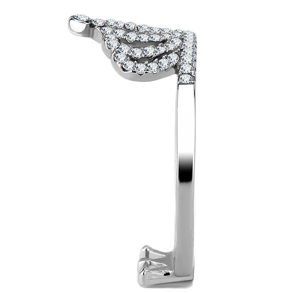 Anillos Para Mujer Color Plata de 316L Acero Inoxidable con Diamante Zirconia Cubica DA040 - Jewelry Store by Erik Rayo