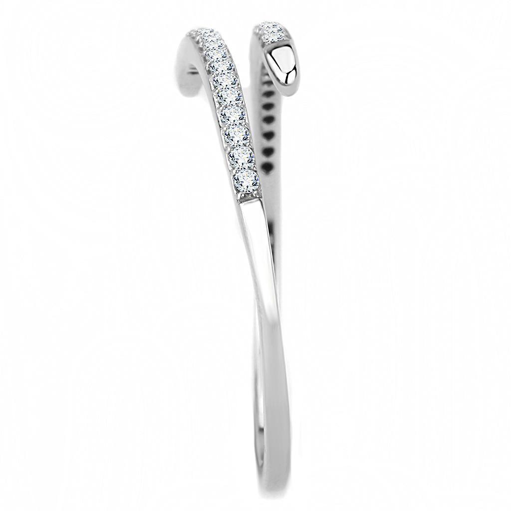 Anillos Para Mujer Color Plata de 316L Acero Inoxidable con Diamante Zirconia Cubica DA044 - Jewelry Store by Erik Rayo