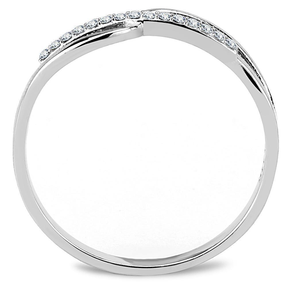 Anillos Para Mujer Color Plata de 316L Acero Inoxidable con Diamante Zirconia Cubica DA045 - Jewelry Store by Erik Rayo