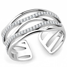 Load image into Gallery viewer, Anillos Para Mujer Color Plata de 316L Acero Inoxidable con Diamante Zirconia Cubica DA047 - Jewelry Store by Erik Rayo
