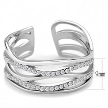 Load image into Gallery viewer, Anillos Para Mujer Color Plata de 316L Acero Inoxidable con Diamante Zirconia Cubica DA047 - Jewelry Store by Erik Rayo
