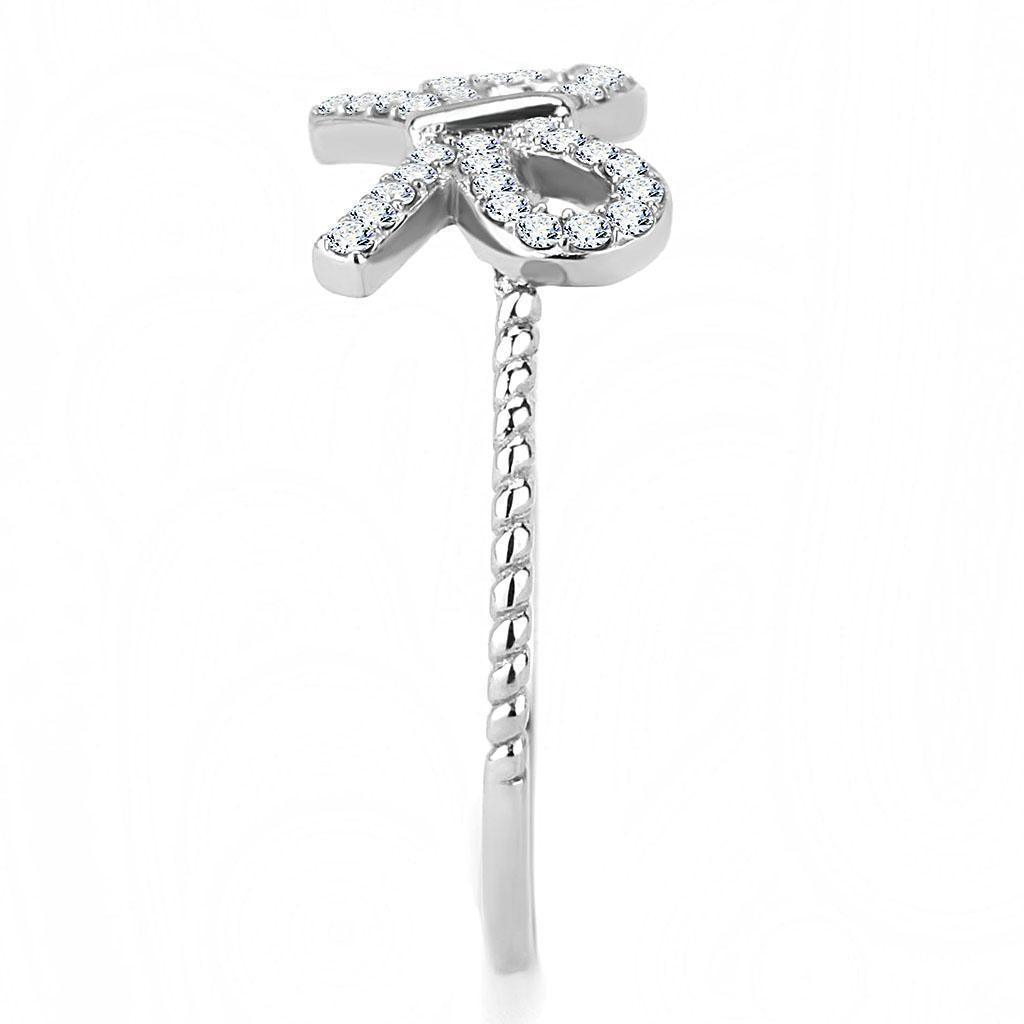 Anillos Para Mujer Color Plata de 316L Acero Inoxidable con Diamante Zirconia Cubica DA057 - Jewelry Store by Erik Rayo