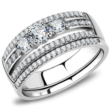 Load image into Gallery viewer, Anillos Para Mujer Color Plata de 316L Acero Inoxidable con Diamante Zirconia Cubica DA062 - Jewelry Store by Erik Rayo
