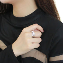 Load image into Gallery viewer, Anillos Para Mujer Color Plata de 316L Acero Inoxidable con Diamante Zirconia Cubica DA062 - Jewelry Store by Erik Rayo
