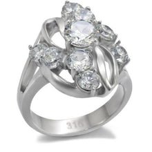 Load image into Gallery viewer, Anillos Para Mujer Color Plata de 316L Acero Inoxidable con Diamante Zirconia Cubica TK074 - Jewelry Store by Erik Rayo
