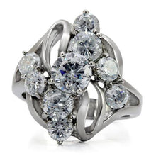 Load image into Gallery viewer, Anillos Para Mujer Color Plata de 316L Acero Inoxidable con Diamante Zirconia Cubica TK074 - Jewelry Store by Erik Rayo
