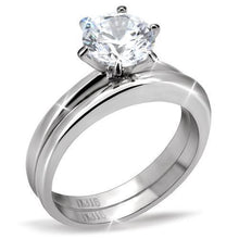 Load image into Gallery viewer, Anillos Para Mujer Color Plata de 316L Acero Inoxidable con Diamante Zirconia Cubica TK097 - Jewelry Store by Erik Rayo
