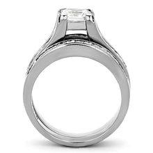 Load image into Gallery viewer, Anillos Para Mujer Color Plata de 316L Acero Inoxidable con Diamante Zirconia Cubica TK0W383 - Jewelry Store by Erik Rayo
