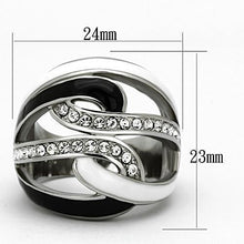 Load image into Gallery viewer, Anillos Para Mujer Color Plata de 316L Acero Inoxidable con Diamante Zirconia Cubica TK1018 - Jewelry Store by Erik Rayo
