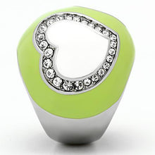 Load image into Gallery viewer, Anillos Para Mujer Color Plata de 316L Acero Inoxidable con Diamante Zirconia Cubica TK1021 - Jewelry Store by Erik Rayo
