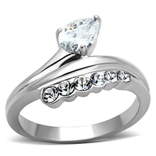Load image into Gallery viewer, Anillos Para Mujer Color Plata de 316L Acero Inoxidable con Diamante Zirconia Cubica TK1080 - Jewelry Store by Erik Rayo
