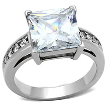 Load image into Gallery viewer, Anillos Para Mujer Color Plata de 316L Acero Inoxidable con Diamante Zirconia Cubica TK1081 - Jewelry Store by Erik Rayo
