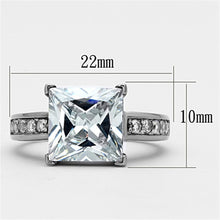 Load image into Gallery viewer, Anillos Para Mujer Color Plata de 316L Acero Inoxidable con Diamante Zirconia Cubica TK1081 - Jewelry Store by Erik Rayo
