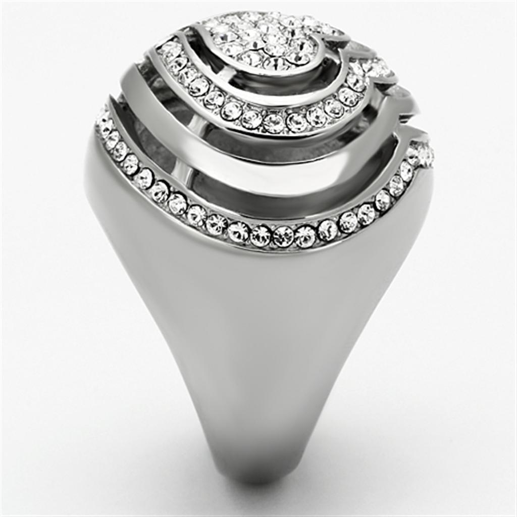 Anillos Para Mujer Color Plata de 316L Acero Inoxidable con Diamante Zirconia Cubica TK1141 - Jewelry Store by Erik Rayo