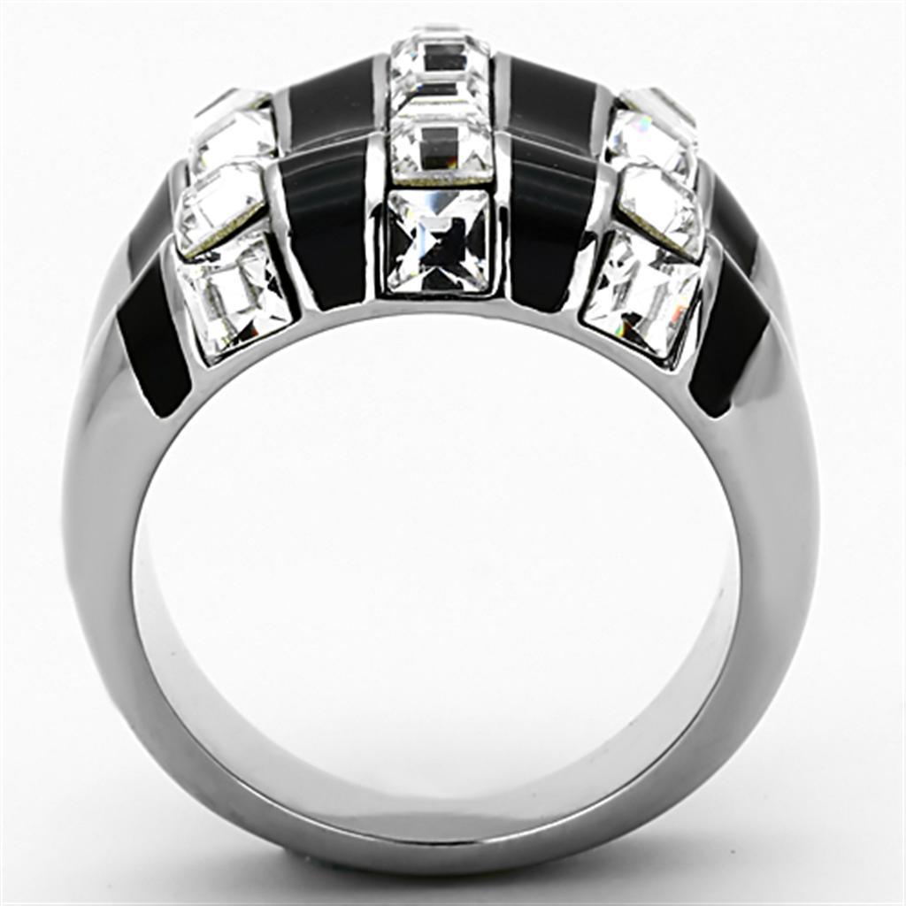 Anillos Para Mujer Color Plata de 316L Acero Inoxidable con Diamante Zirconia Cubica TK1213 - Jewelry Store by Erik Rayo