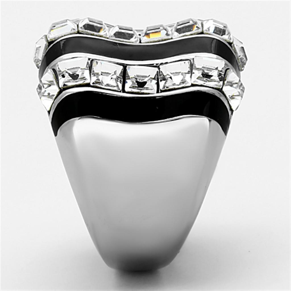 Anillos Para Mujer Color Plata de 316L Acero Inoxidable con Diamante Zirconia Cubica TK1213 - Jewelry Store by Erik Rayo