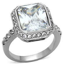 Load image into Gallery viewer, Anillos Para Mujer Color Plata de 316L Acero Inoxidable con Diamante Zirconia Cubica TK1226 - Jewelry Store by Erik Rayo
