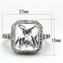 Load image into Gallery viewer, Anillos Para Mujer Color Plata de 316L Acero Inoxidable con Diamante Zirconia Cubica TK1226 - Jewelry Store by Erik Rayo

