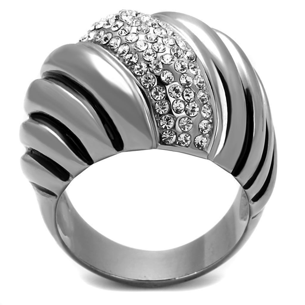 Anillos Para Mujer Color Plata de 316L Acero Inoxidable con Diamante Zirconia Cubica TK1304 - Jewelry Store by Erik Rayo