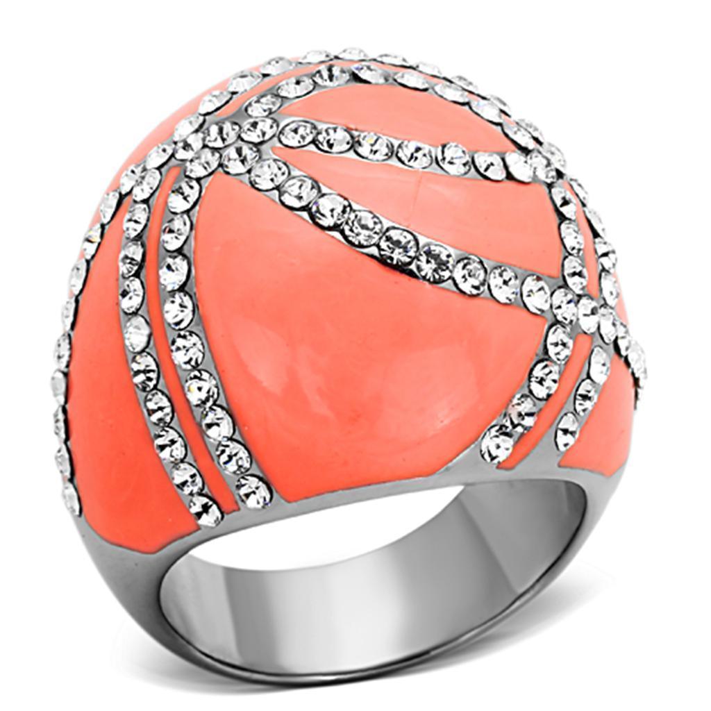 Anillos Para Mujer Color Plata de 316L Acero Inoxidable con Diamante Zirconia Cubica TK1307 - Jewelry Store by Erik Rayo