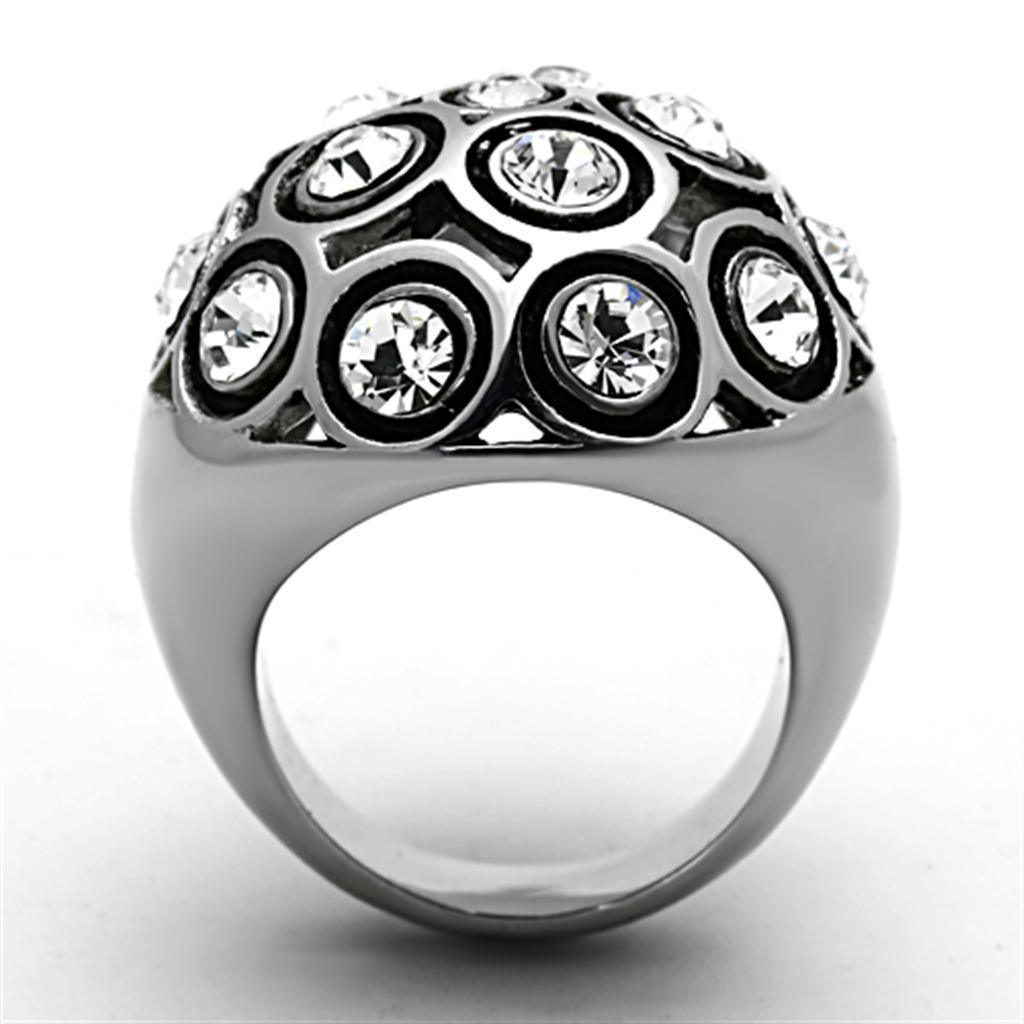 Anillos Para Mujer Color Plata de 316L Acero Inoxidable con Diamante Zirconia Cubica TK1325 - Jewelry Store by Erik Rayo