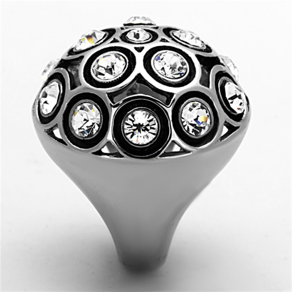 Anillos Para Mujer Color Plata de 316L Acero Inoxidable con Diamante Zirconia Cubica TK1325 - Jewelry Store by Erik Rayo